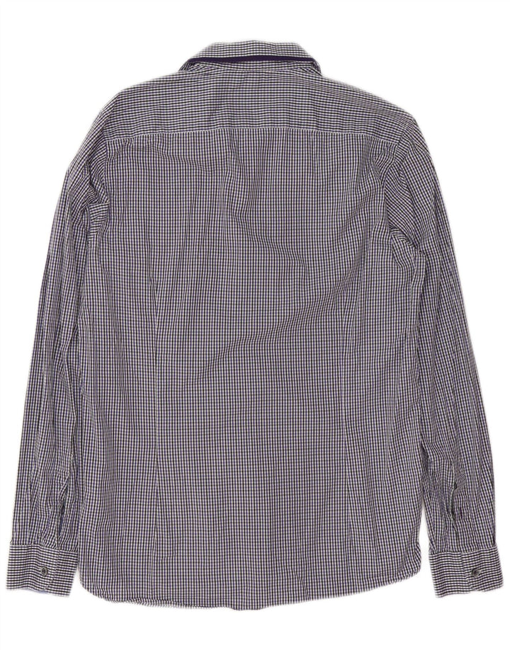 Ted Baker Chemise Homme Taille 3 Bleu Moyen Vichy Coton