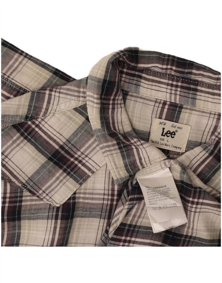 LEE Womens Flannel Shirt UK 14 Large Multicoloured Check Cotton