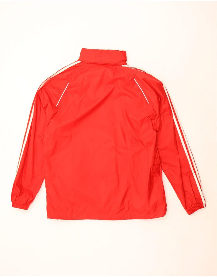 Adidas Veste de pluie à capuche pour homme UK 38 Rouge moyen Polyester