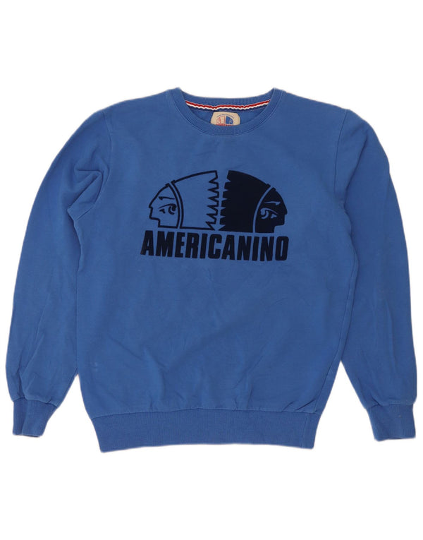 Americanino Sweat-Shirt Graphique Garçon 13-14 Ans Bleu Coton
