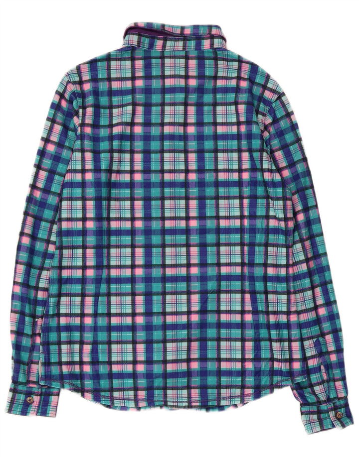 BRUGI Chemise en flanelle pour femme UK 14 Grand carreaux bleus