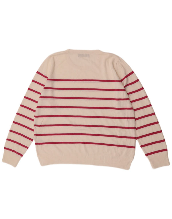 Marks & Spencer Pull à col rond pour femme UK 16 Large Blanc cassé
