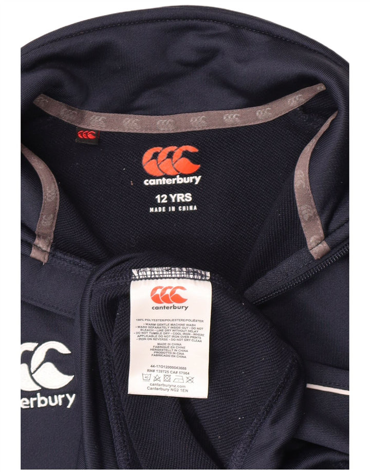 Canterbury Sweat-shirt col zippé garçon 11-12 ans Bleu marine Polyester