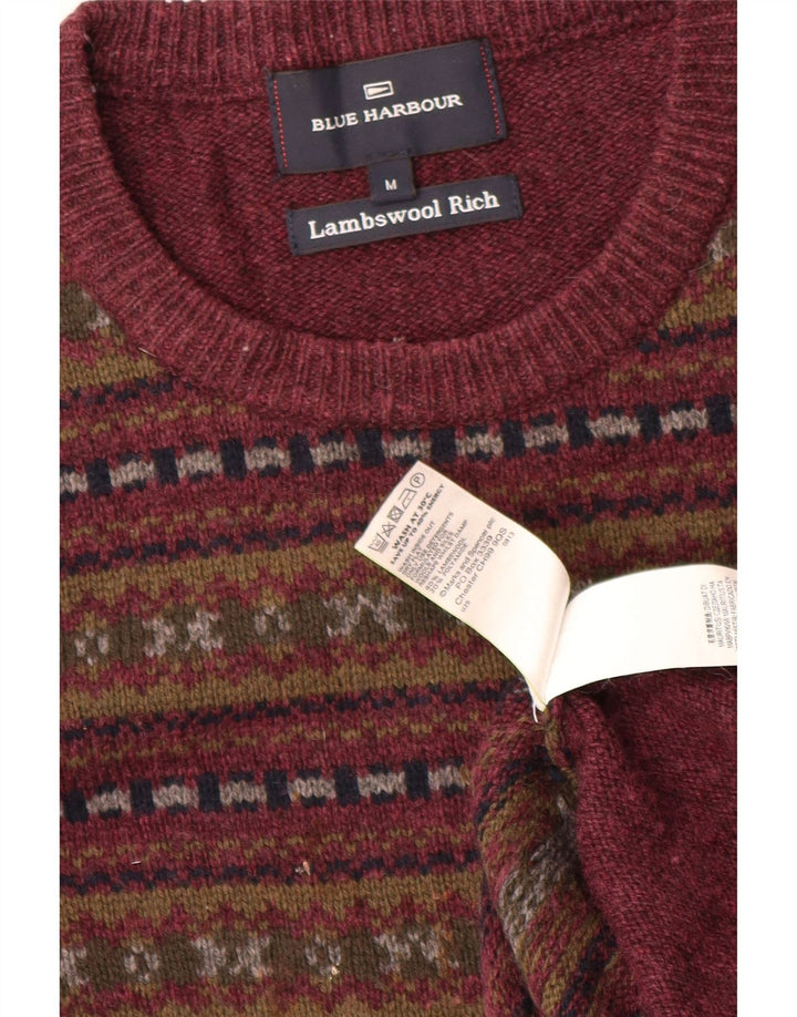 Marks & Spencer Pull Blue Harbor Crew Neck Homme Bordeaux Moyen