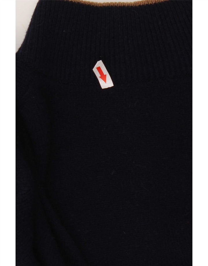Musto Pull col zippé pour homme en laine d'agneau bleu marine Taille L