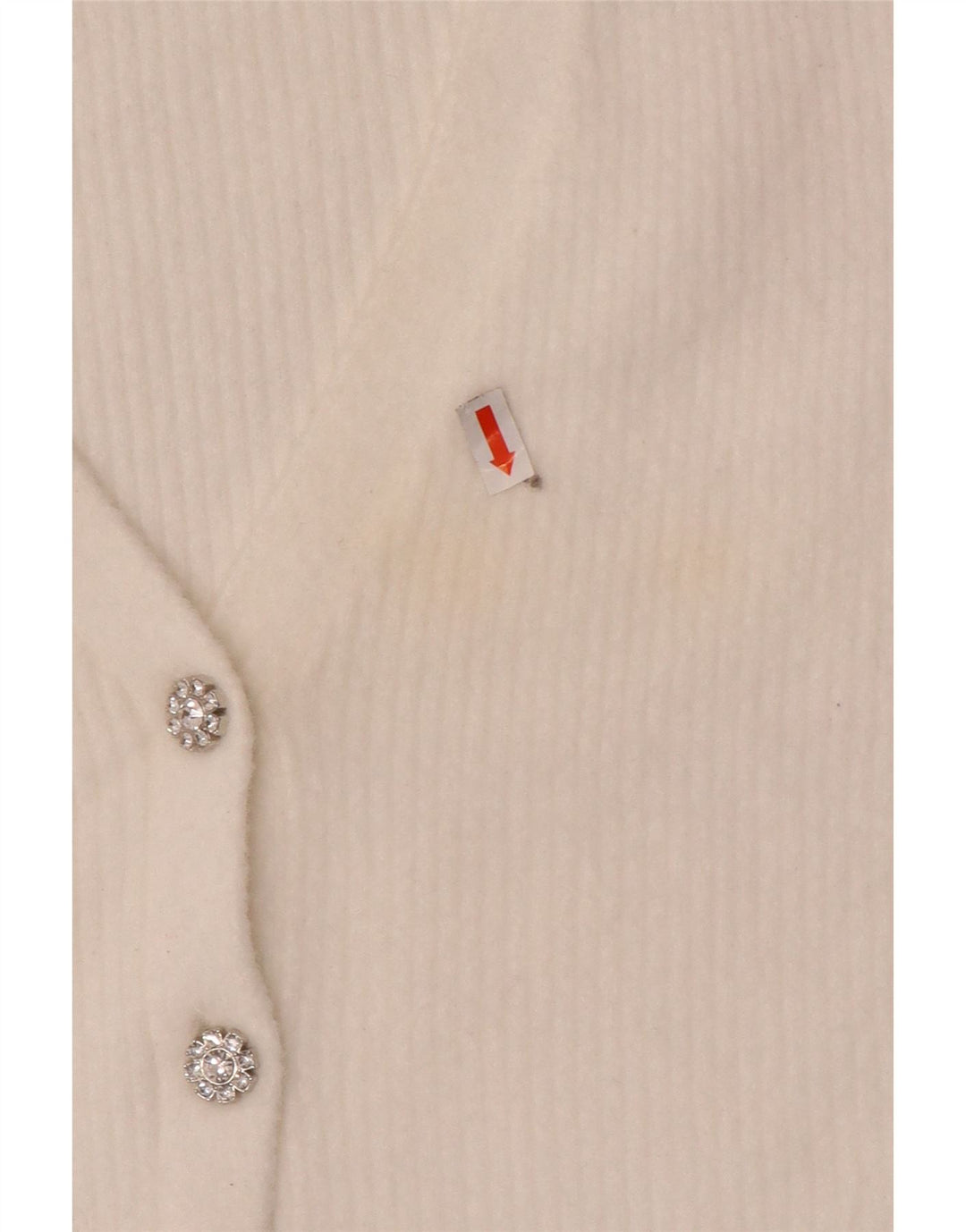 Zara Womens Crop Cardigan Pull UK 12 Moyen Blanc Nylon