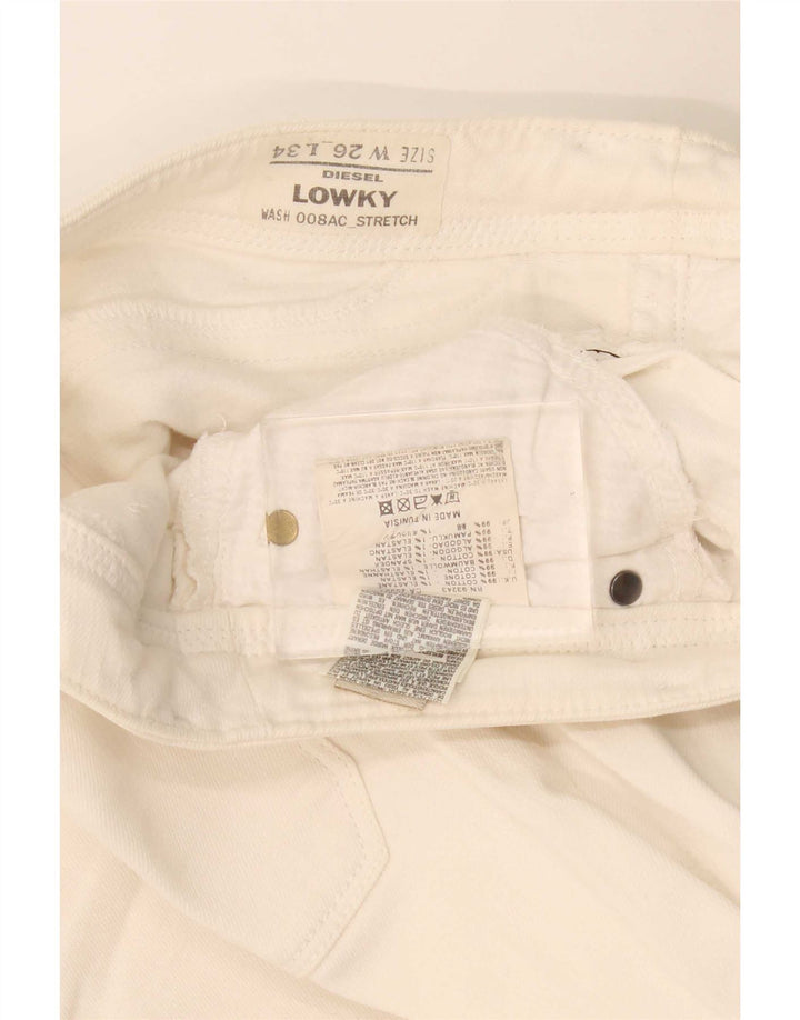 Diesel Jean Lowky Cropped Femme W26 L24 Coton Blanc Cassé