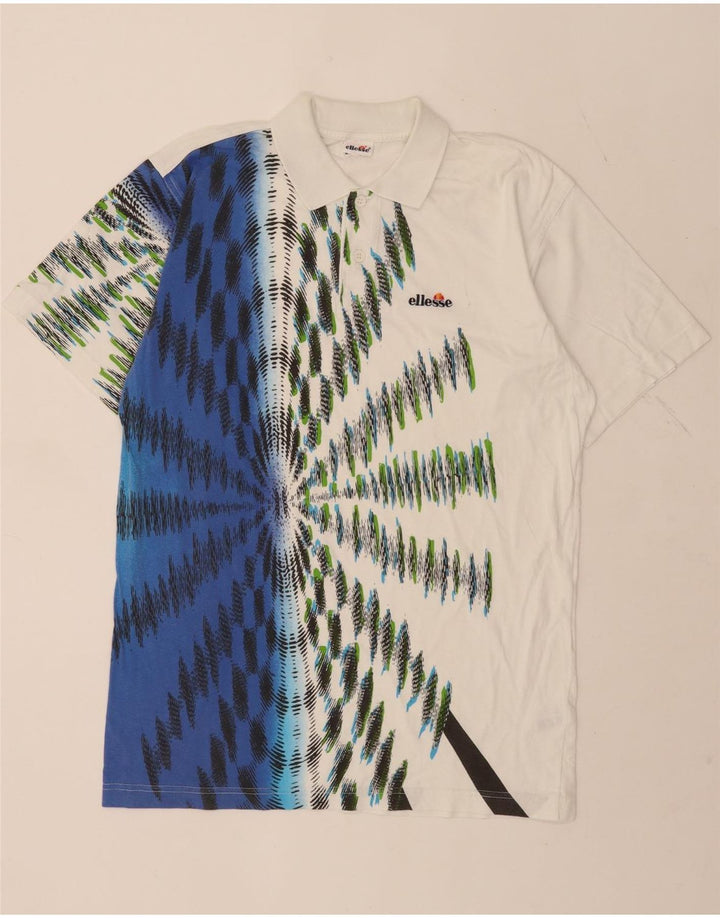 Ellesse Polo Homme IT 48 Coton Tie Dye Blanc Moyen