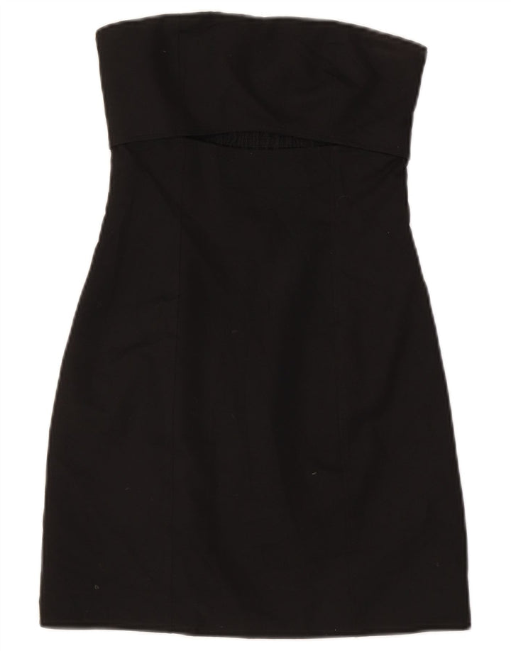 Zara Femme Robe Bustier UK 4 XS Noir Polyester