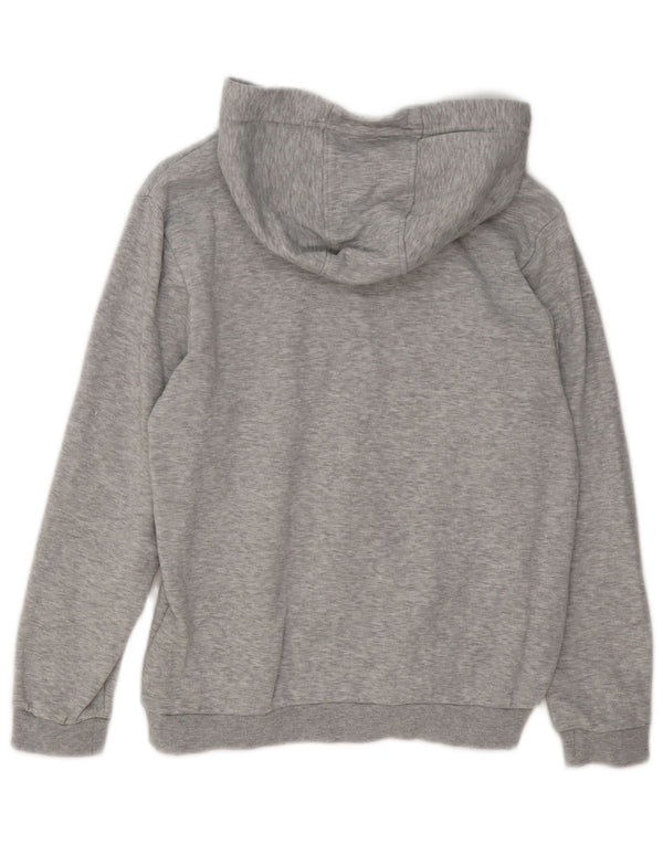 Kappa Pull à capuche graphique pour garçon 11-12 ans Gris chiné en coton