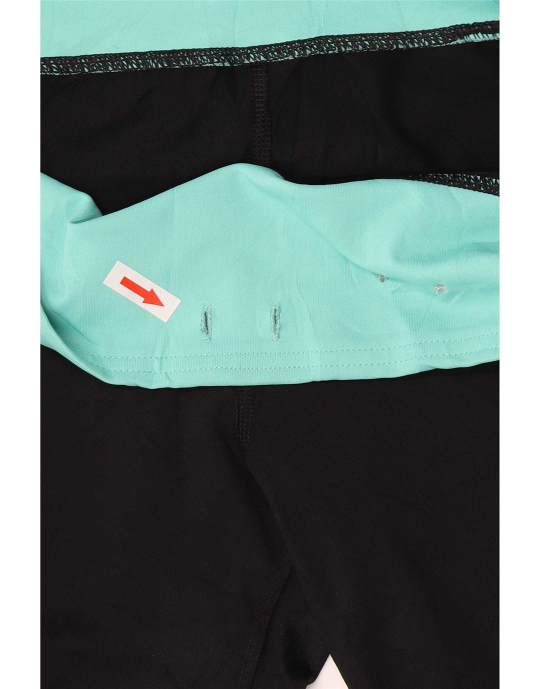 Fila Leggings Capri Femme UK 12 Noir Moyen Colorblock