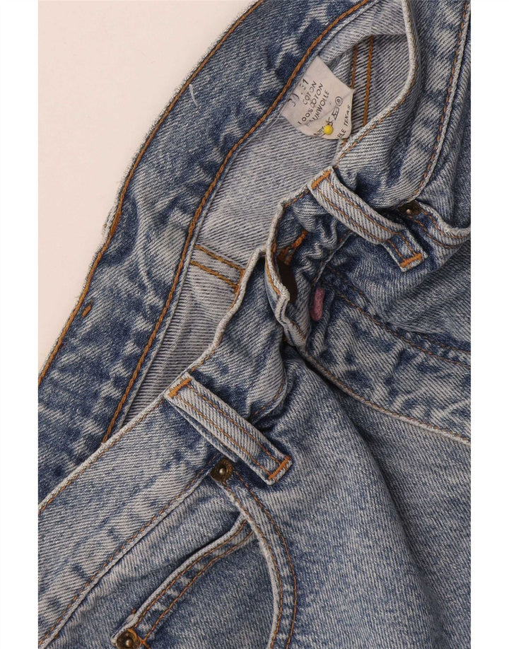 Short en denim homme vintage W30 coton bleu moyen