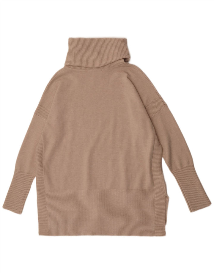 French Connection Pull col roulé pour femme UK 14 Beige moyen