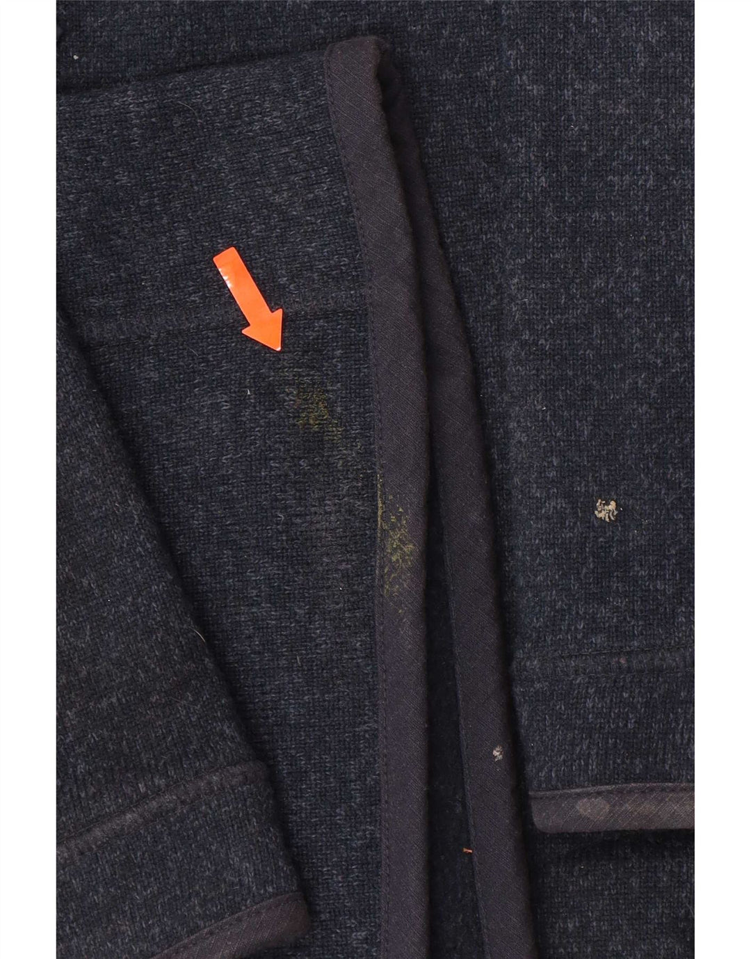 Fat Face Sweat-shirt à col zippé pour homme en polyester moucheté bleu marine Taille L