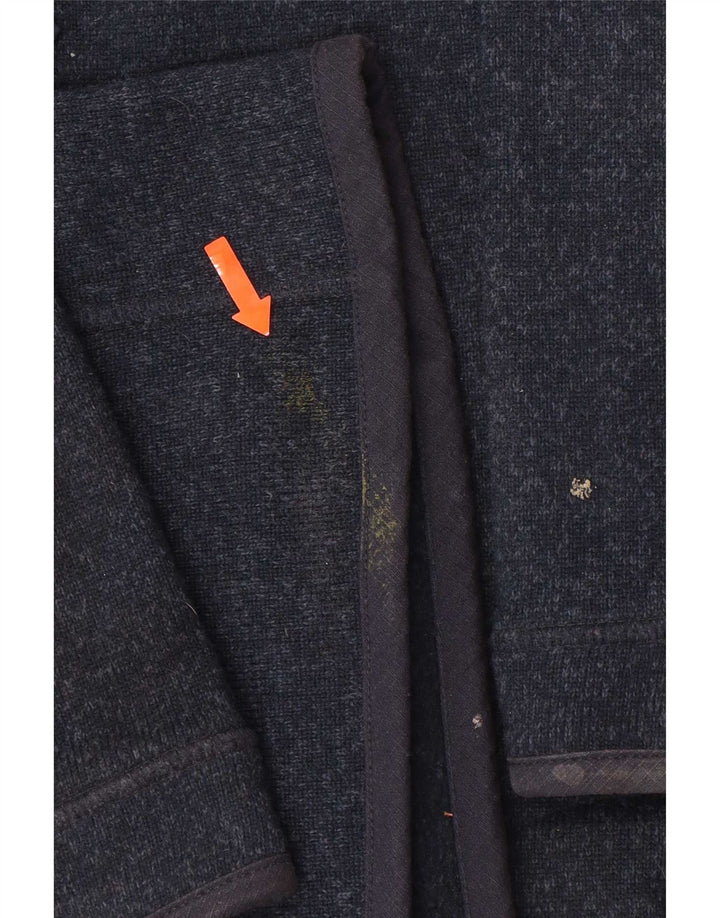 Fat Face Sweat-shirt à col zippé pour homme en polyester moucheté bleu marine Taille L