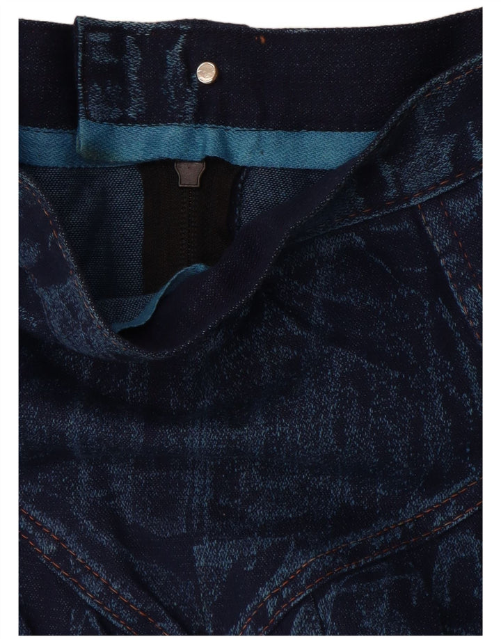 VINTAGE Jupe évasée en jean pour femme W28 Bleu moyen