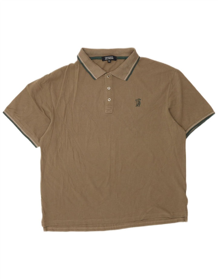TRUSSARDI Polo Homme 3XL Marron Coton