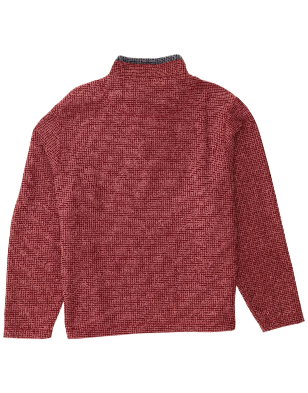 Weird Fish Pull polaire à col zippé pour homme 4XL Bordeaux Polyester