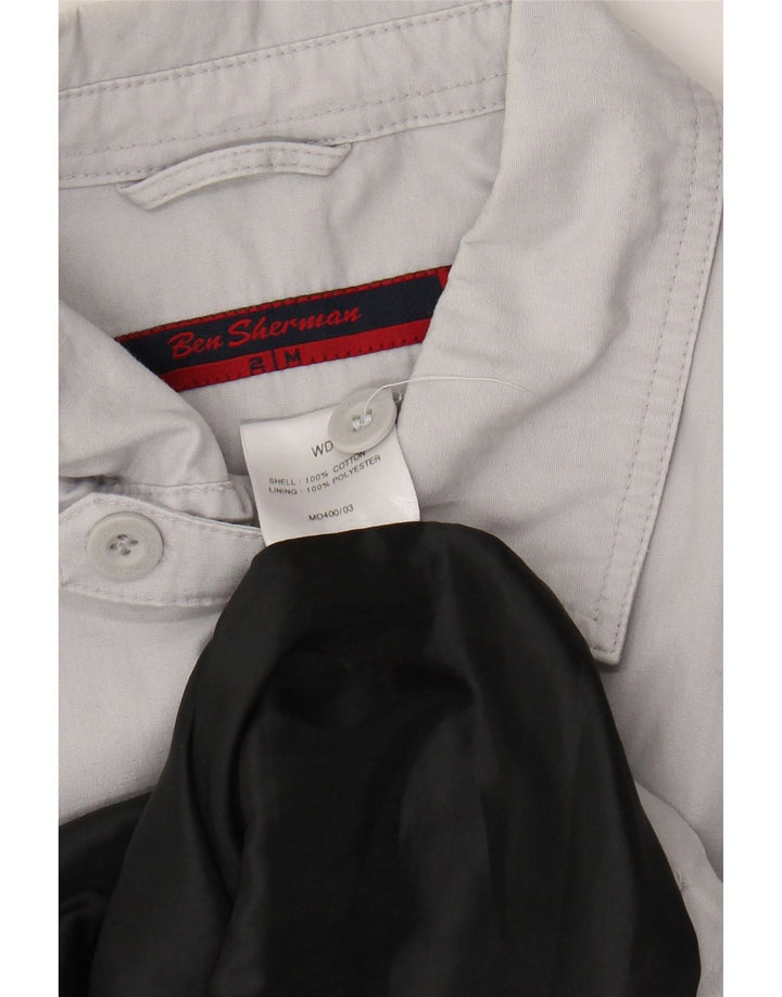 BEN SHERMAN Veste Bomber Homme UK 38 Coton Gris Moyen
