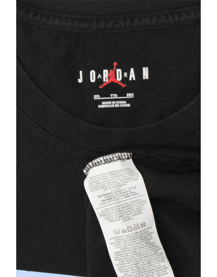Jordan T-shirt graphique pour homme 2XL en coton noir