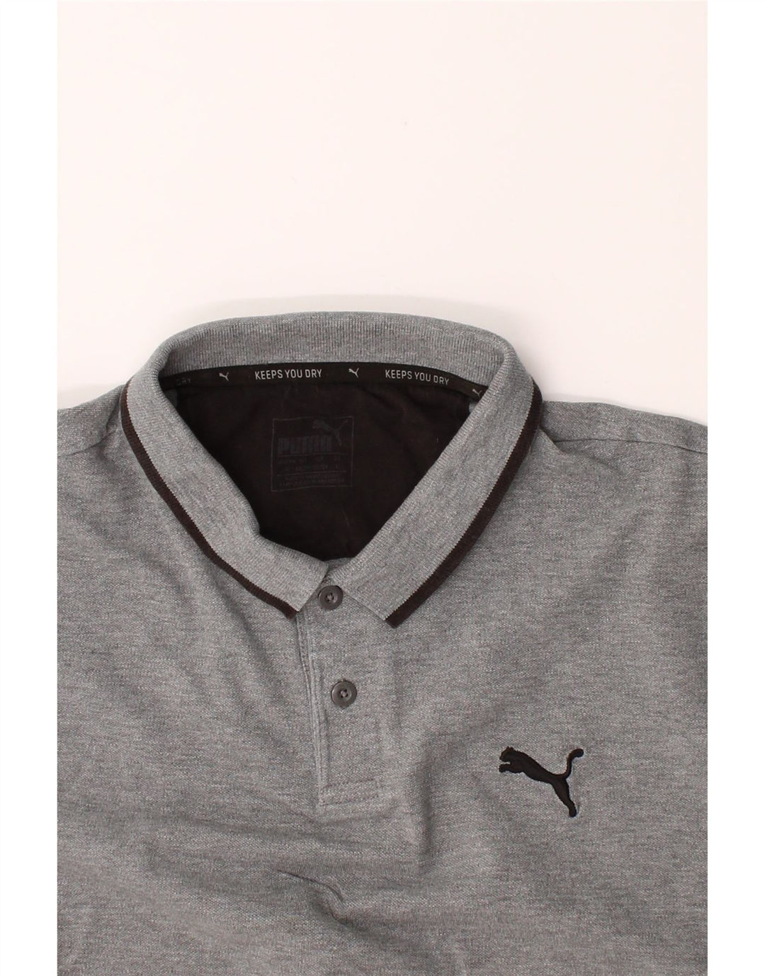 PUMA Mens Polo Shirt Large Grey Vintage Puma and Second-Hand Puma from Messina Hembry 