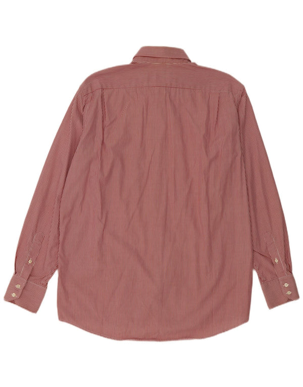 Lacoste Chemise Homme Taille 42 Grand Coton Rayé Rouge