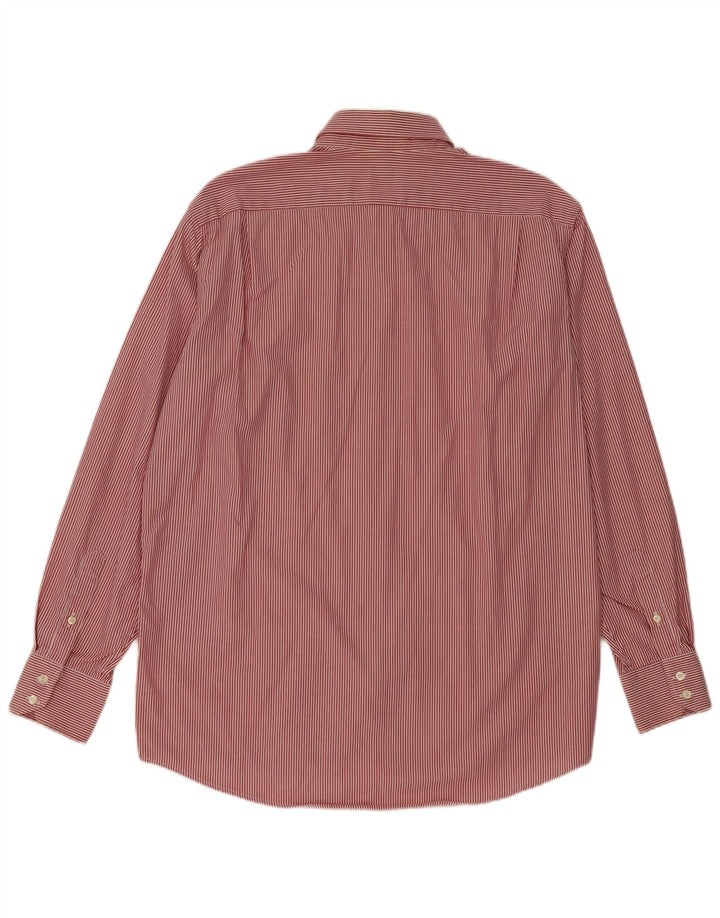 Lacoste Chemise Homme Taille 42 Grand Coton Rayé Rouge
