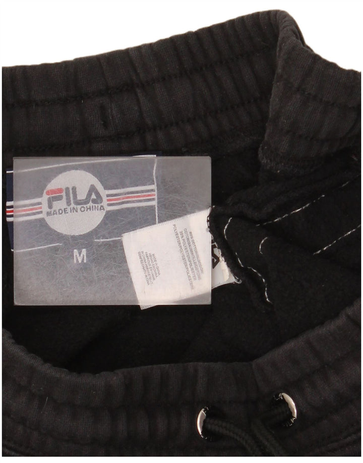 Fila Pantalon de Survêtement Graphique Joggers Homme Noir Moyen Coton