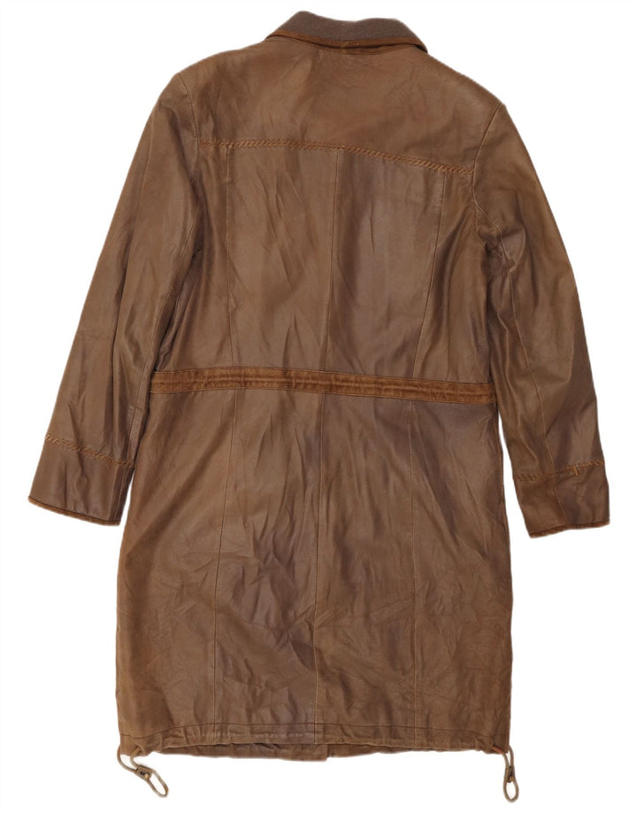 Conbipel Manteau En Cuir Femme IT 46 Large Kaki