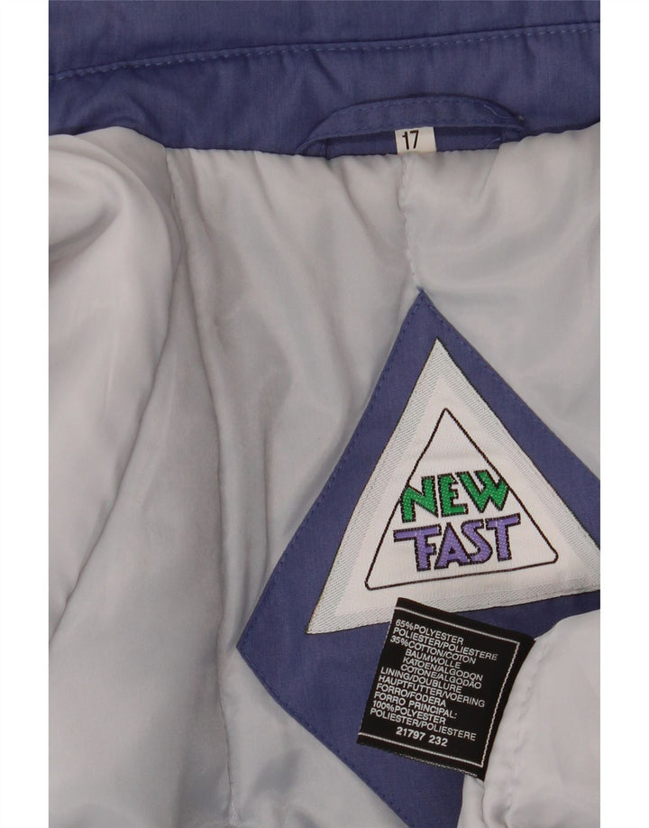 Nouveau Fast Manteau Coupe-Vent Femme UK 16 Grand Bleu Polyester