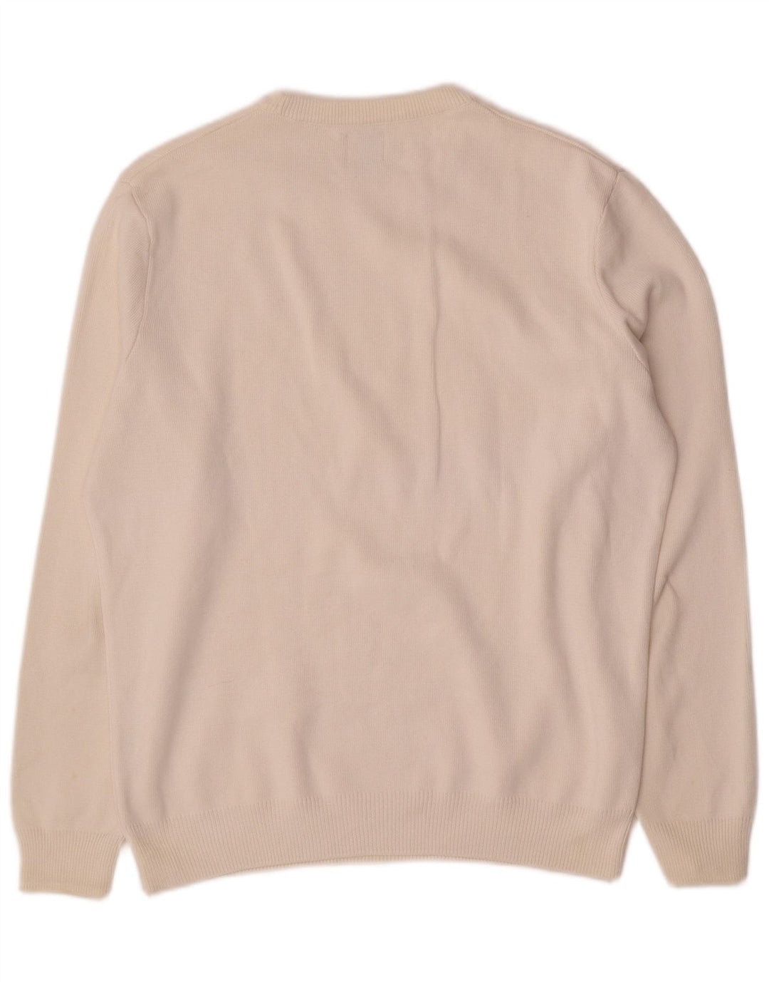 Zara Pull à col rond pour homme en coton blanc cassé moyen