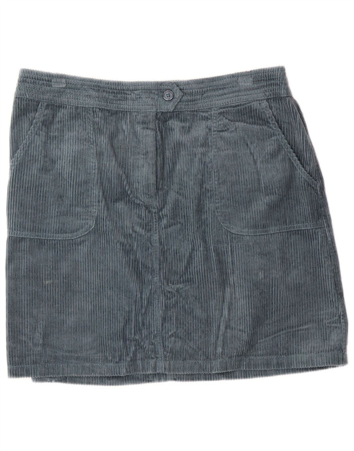 MONSOON Jupe en velours côtelé pour femme UK 16 Large W34 Coton vert