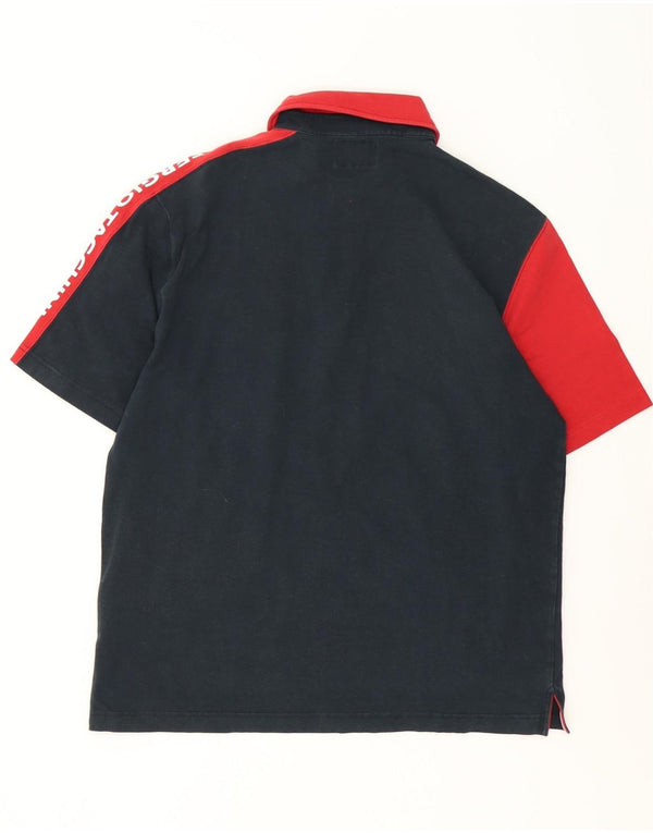 Sergio Tacchini Polo Graphique Homme Large Bleu Marine Colorblock