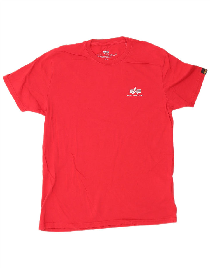 Alpha Industries T-Shirt Homme Rouge Moyen Coton