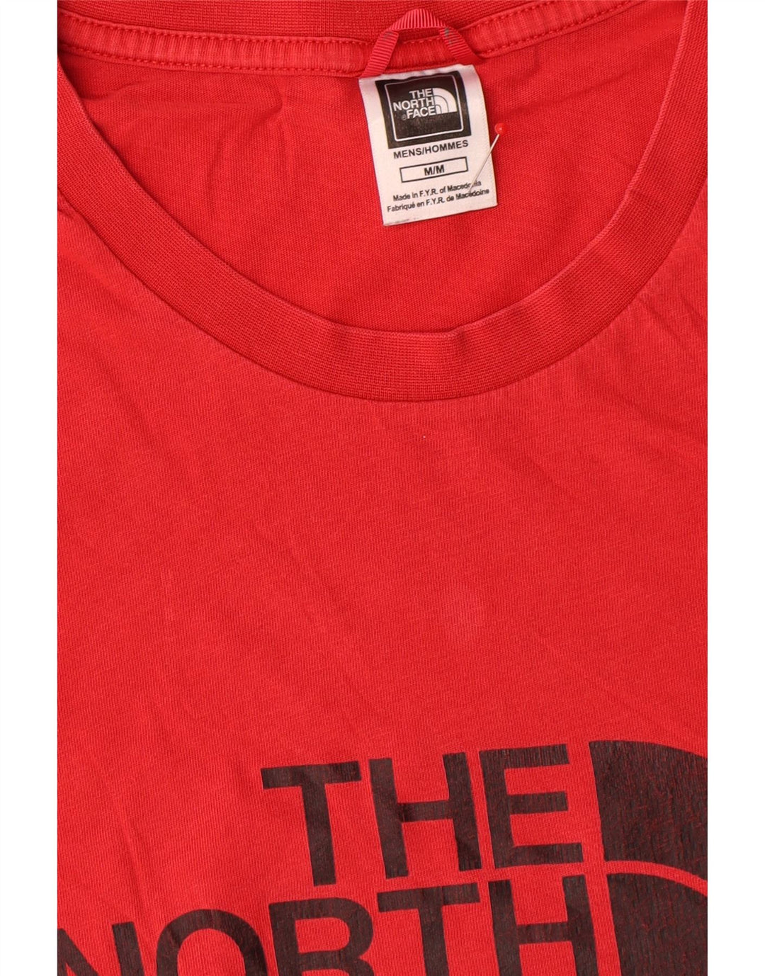The North Face T-Shirt Graphique Homme Rouge Moyen Coton