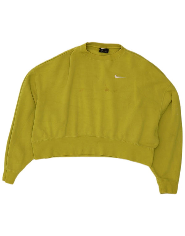 Nike Sweat-shirt court surdimensionné pour femme UK 10 Petit coton vert