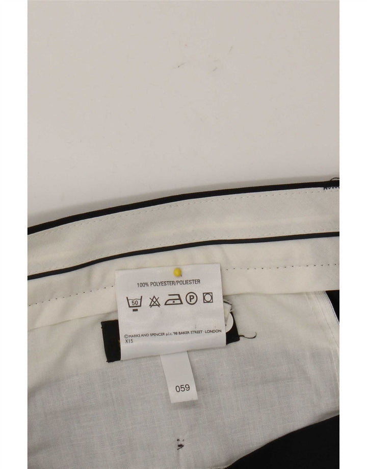 Marks & Spencer Pantalon de costume pour homme W34 L26 Bleu marine Polyester
