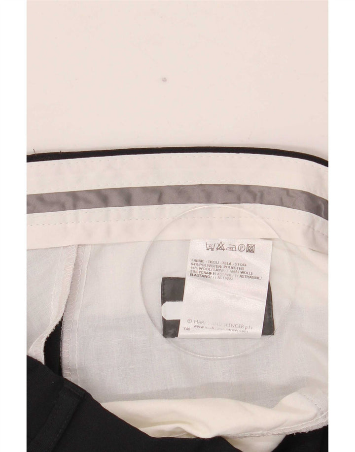 Marks & Spencer Pantalon de costume pour homme W34 L29 Bleu marine Polyester
