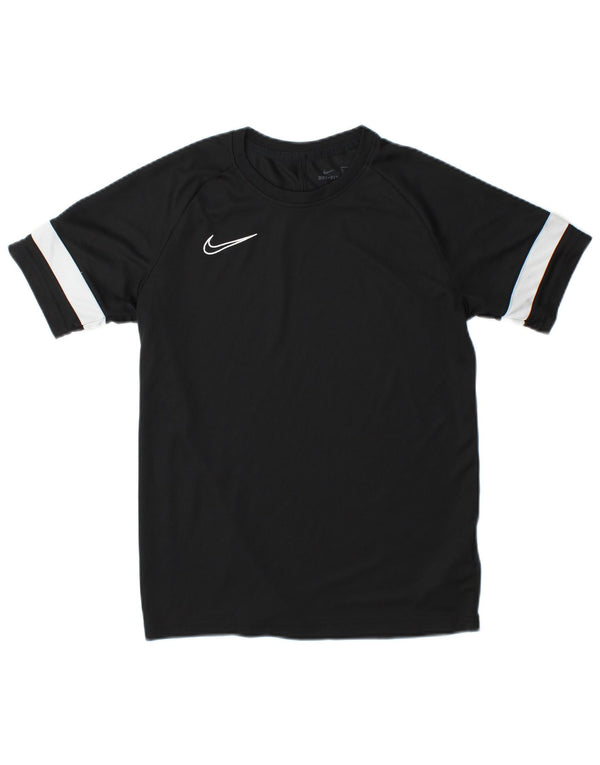 Nike Garçons Dri Fit T-Shirt Top 13-14 ans XL Noir Colorblock Polyester