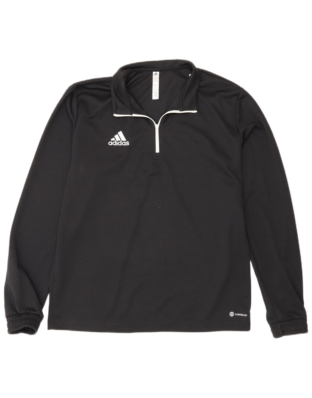 Adidas Haut à col zippé à manches longues pour homme Grand noir Polyester Sports