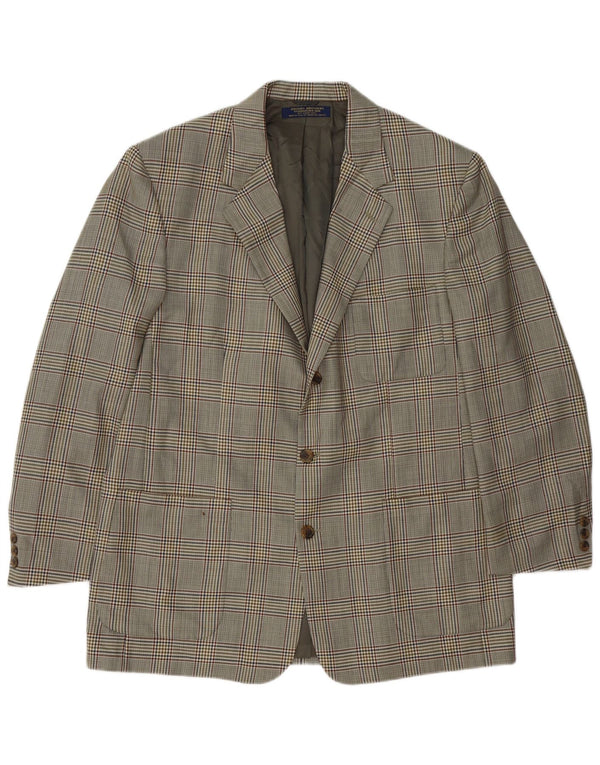 Brooks Brothers Veste blazer à 3 boutons pour homme IT 54 2XL Gris pied-de-poule en laine