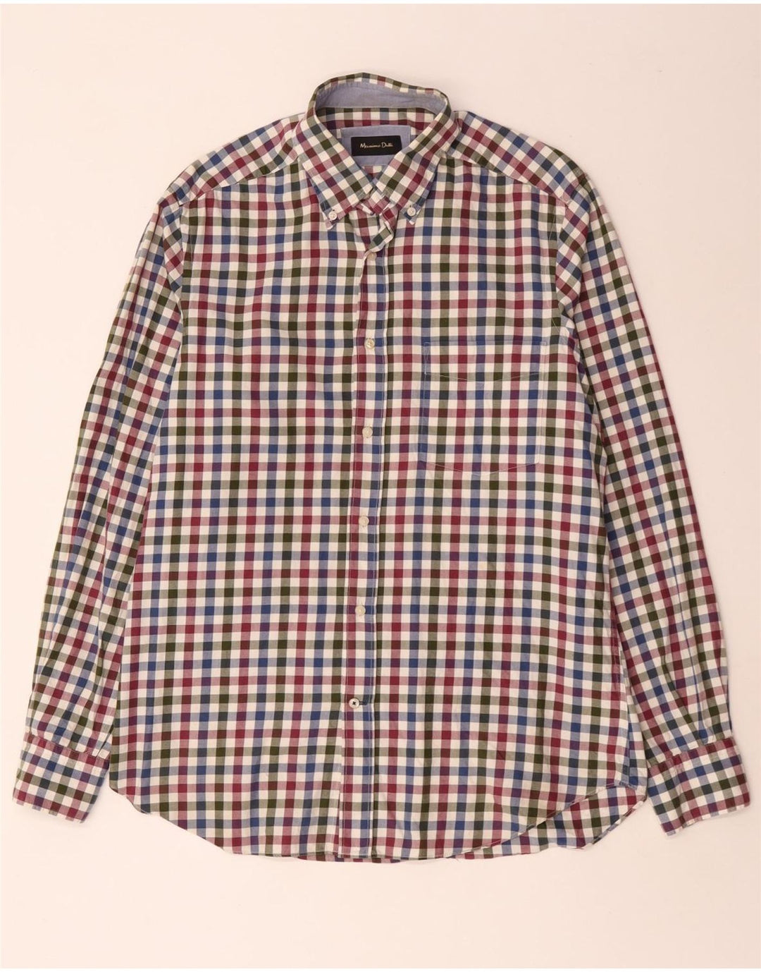 MASSIMO DUTTI Chemise Flanelle Homme Medium Multicolore Vichy Coton