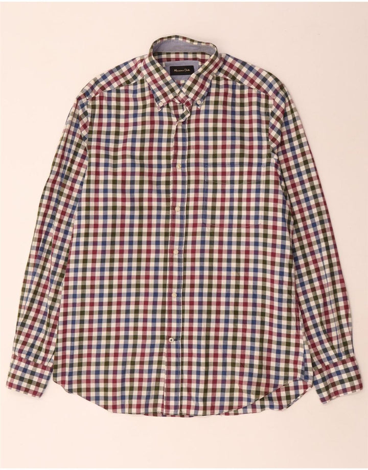 MASSIMO DUTTI Chemise Flanelle Homme Medium Multicolore Vichy Coton