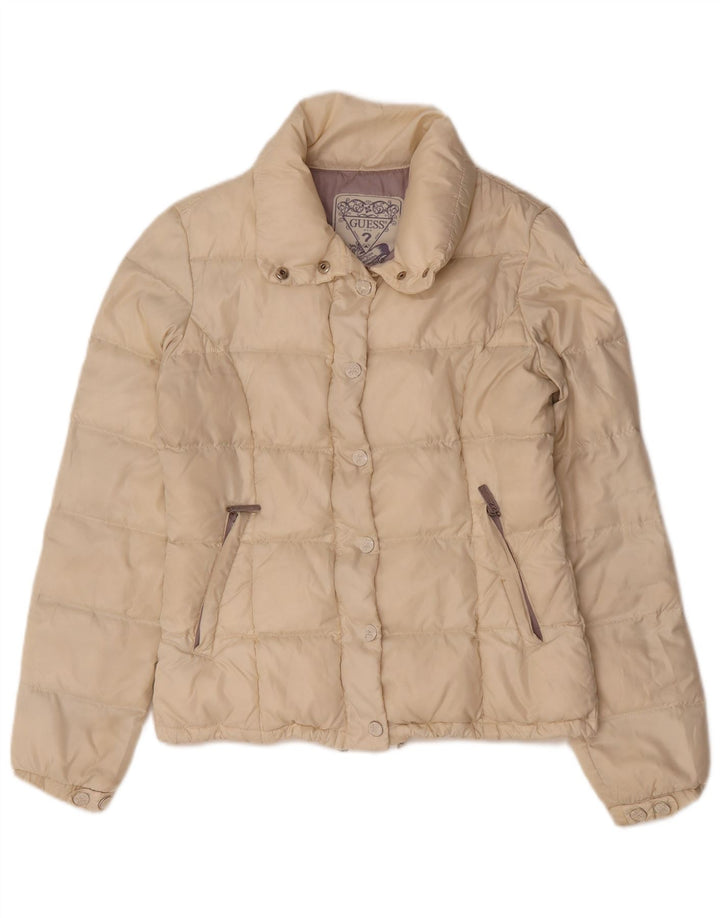 Guess Veste matelassée pour femme UK 16 Large Beige