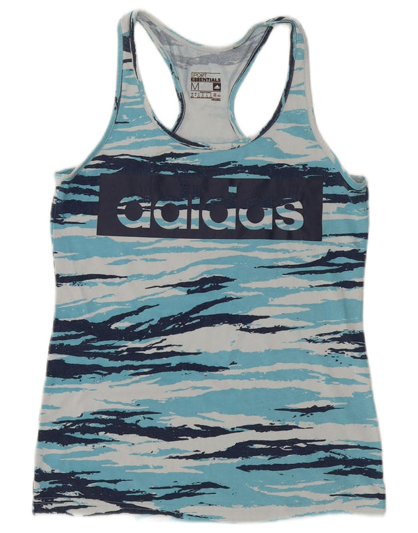 Adidas Femmes Climalite Graphic Débardeur UK 12/14 Bleu Moyen Camouflage