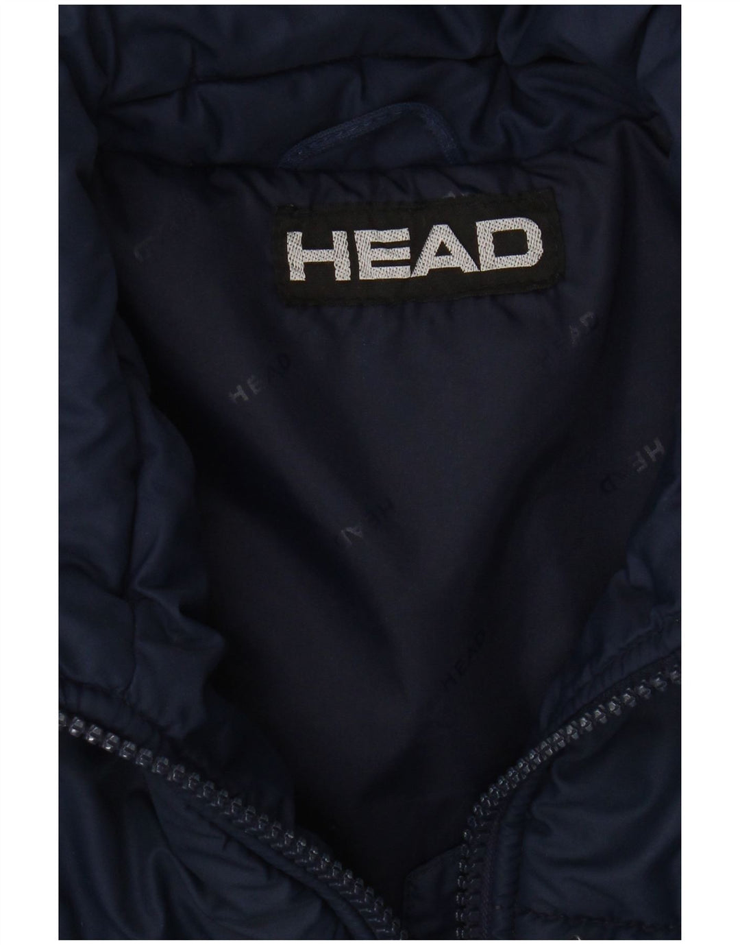 HEAD Womens Padded Jacket UK 14 Medium Navy Blue Colourblock Polyamide