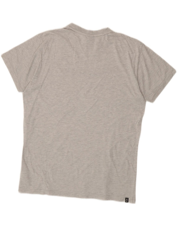 Hummel Homme Graphic T-Shirt Top Large Gris Coton
