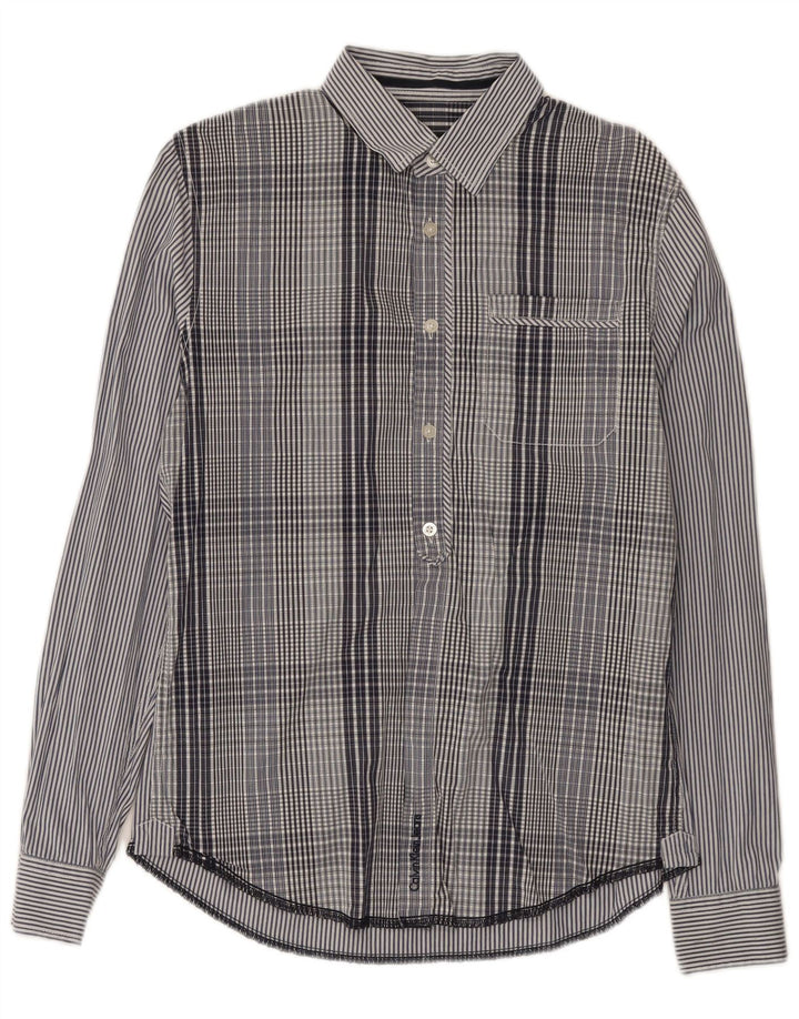 Calvin Klein Jeans Chemise Homme Bleu Moyen Carreaux Coton