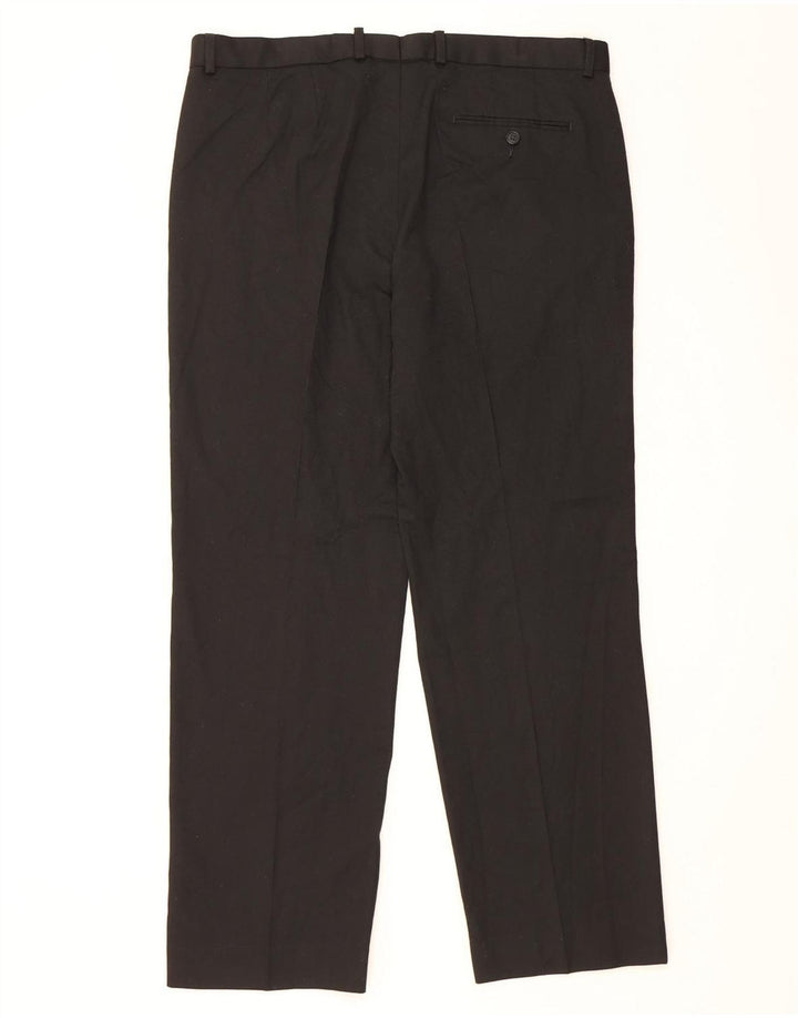 Marks & Spencer Pantalon de costume coupe classique pour homme W38 L31 Noir Polyester