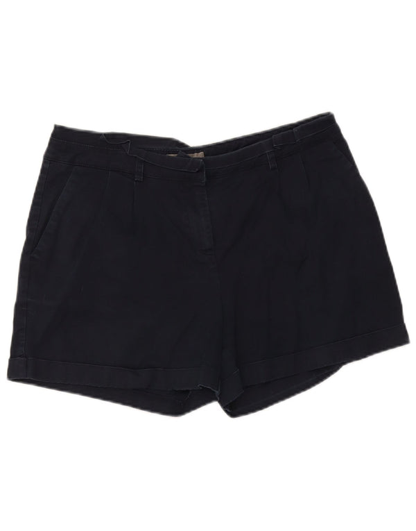 Oasis Short Chino Pegged Femme UK 12 Moyen W34 Bleu Marine Coton